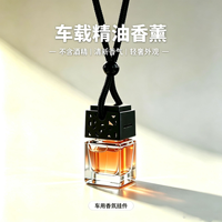 Diffuseur de parfum pour voiture suspendu, flacon en verre, huile essentielle, désodorisant longue durée pour rétroviseur