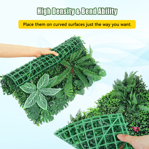 Planta F Ake <span class=keywords><strong>Grass</strong></span> Wall Césped artificial Hedge Plantas artificiales Hierba Wall 50x50 Planta <span class=keywords><strong>de</strong></span> pared <span class=keywords><strong>de</strong></span> césped verde artificial - Product Image 6