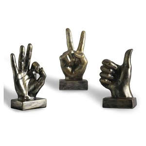 New Design Creative European Metal Craft <b>Retro</b> Home Decoration Figurines Vintage <b>Furniture</b> With Thumb Gesture For Tabletop Decor - Product Image 5