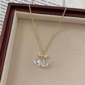 Collar de Plata de Ley S925 con Forma de Corazón y Lazo, con Circonita, Diseño Japonés de Alta Gama, Lujoso, Dulce y Femenino - Product Image 3