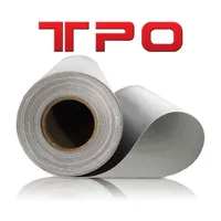 Membrane imperméable TPO de 1,5 mm et 2,0 mm, haute résistance, résistante aux intempéries, fixée mécaniquement pour l'étanchéité des toits plats