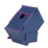 Boîte à cartes personnalisée OEM ODM en cuir PU, boîte de rangement pour plus de 100 cartes de jeu, boîte à cartes à collectionner