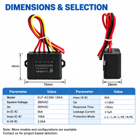 Parafoudre AC SPD 380V 385V 10kA pour éclairage LED, dispositif de protection IP65 extérieur pour système d'éclairage public