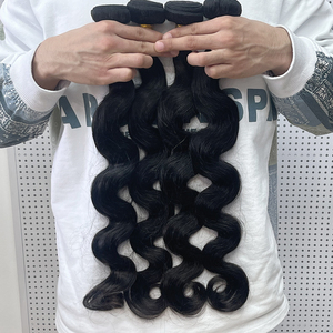 Bán buôn Trinh Brazil tóc con người bó với tự nhiên sóng phong cách cơ thể sóng và chồn đóng cửa cơ thể sóng bó đóng cửa - Product Image 1