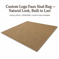 Tapis d'appoint en sisal naturel de qualité commerciale, grand tapis tissé durable pour bureau, hall d'hôtel, réception, salon