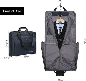 Échantillon gratuit Sac de vêtement en PEVA et nylon de qualité supérieure Housse anti-poussière pour vêtements Sac de costume anti-poussière pour le rangement des vêtements dans le placard - Product Image 5