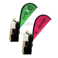 Bannières de sac à dos de drapeaux de publicité d'affaires personnalisées