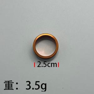 Anneau de traction pour ligne de pêche Ztc534, tendeur antidérapant en alliage d'aluminium pour la fixation des nœuds et la protection des mains, orange et argent - Product Image 4