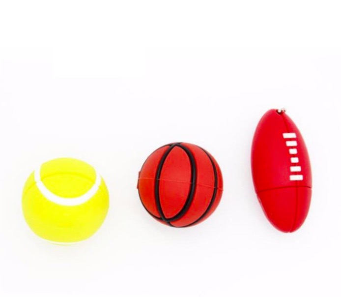 Cartoon Pvc Sport Serie Usb Flash Drive Bal Usb Stick Basketbal/Tennisbal/Voetbal/Golf/Rugby/Tafeltennis