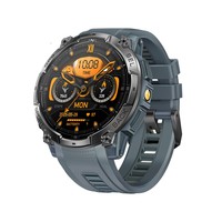 Montres intelligentes GPS robustes K76A, écran AMOLED 1,43 pouces toujours actif, pression barométrique, boussole, baromètre, sport de plein air, montre connectée