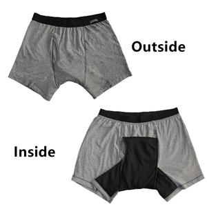 Sous-vêtements d'<span class=keywords><strong>incontinence</strong></span> en coton 100% tricoté pour hommes, respirants, anti-fuites, boxers d'<span class=keywords><strong>incontinence</strong></span> pour hommes, <span class=keywords><strong>protection</strong></span> 4 couches, vente en gros - Product Image 5