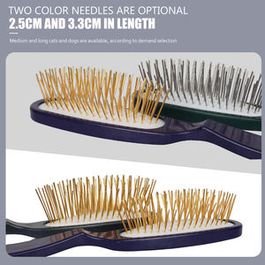 Grosir Pabrik kustom Logo panjang Pin sisir rambut kucing sisir perawatan hewan peliharaan anjing - Product Image 3