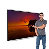 Tableau interactif intelligent 4K de 75 pouces avec Android 14 et IA, écran multi-touch sans fil pour l'enseignement hybride et les conférences