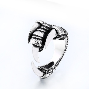 Anillo de acero inoxidable con diseño de garra de dragón para hombre, sortija SS8-556R acero inoxidable, regalo de joyería - Product Image 1