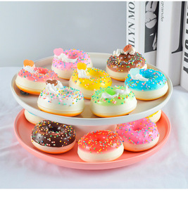CHENXI Jouets anti-stress promotionnels en forme de donut souple à presser de 6 cm, pendentif porte-clés DIY en PU à rebond lent, simulation de pain - Product Image 3
