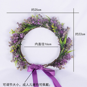 Serre-tête de mariée fait main en petites fleurs artificielles de gypsophile, accessoire de cheveux pour <span class=keywords><strong>mariage</strong></span> et fête, lot en gros - Product Image 2
