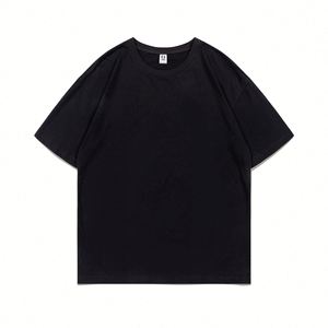 Design Design Custom Logo Summer Short Sleeve Men's T-Shirt Pure Cotton Loose Top in Solid Color for Promotional Use - Product Image 2
