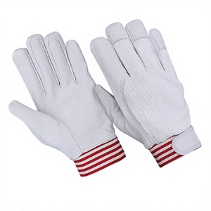 Guantes de Algodón Blancos para Trabajo, Texturizados, Antideslizantes, Duraderos, con Puño Recto, para Uso General - Product Image 1