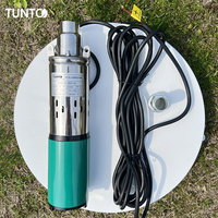 Pompe submersible solaire hybride AC/DC 300W sans balais en acier inoxydable, sortie 50mm, hauteur de refoulement 70m, pour eau souterraine, prix réduit