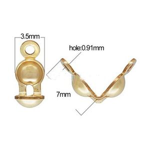 Real 14K Gold Filled Clamshell Bead Tip Clasp Wholesale <strong>Supplies</strong> for <strong>Jewelry</strong> Making Handmade DIY Accessories Finding - Product Image 2