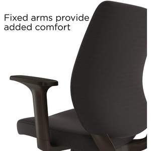 Silla de oficina ergonómica Alera Wessex de tela, altura del asiento ajustable, soporta 275 libras, silla de escritorio negra hecha de madera contrachapada - Product Image 6