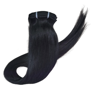Indonesian Natural Straight Virgin Remy Hair Extensions Featuring Tangle-Free Double Weft Construction for <b>Silky</b> - Product Image 1