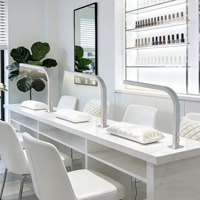 Lámpara de Mesa Profesional IBelieve, Lámpara de Escritorio para Pestañas, Cuidado de Cejas, Tatuaje, Salón de Belleza, Lámpara UV de Lujo para Uñas