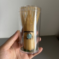 Fouet à matcha portable en bambou à 100 brins, personnalisable, outil traditionnel japonais pour le thé, Chasen réutilisable pour le thé vert