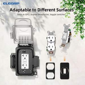 Prise Gfci ELEGRP US UL 20 Amp avec couvercle d'utilisation, prise GFCI avec couvercle de prise extérieure résistant aux intempéries - Product Image 6