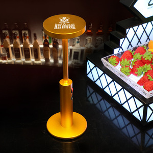 Bar Rechargeable <b>Table</b> Lamp Cylindrical All Aluminum <b>Led</b> Cordless Nightclub Cafe Decorative <b>Light</b> - Product Image 2