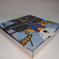 SP2710 Proveedor de Cajas de Pizza Impresas Recicladas con Diseño Personalizado, Caja de Embalaje de Papel Corrugado para Llevar, Contenedor de Alimentos para Sándwiches