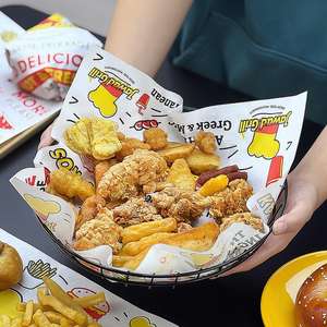 Disposable Food Grade Material Wax <b>Paper</b> <b>Sheets</b> for Burger <b>Wrapping</b> Custom Logo Print <b>Paper</b> for Fast Food & Takeaway - Product Image 3