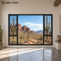 Ventanas Abatibles y Oscilobatientes de Aluminio con Triple Sellado Resistente a la Arena, Rotura Térmica, Marco Ultra Delgado, Triple Acristalamiento Low-E para Villas Modernas