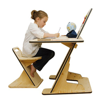 Ensemble de bureau et de chaise d'étude pour enfants à hauteur réglable avec tableau blanc, bureaux et chaises en contreplaqué pour une utilisation en extérieur, dans la chambre à coucher, à l'école, OEM