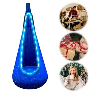 Columpio con Luz LED para Niños, Interior/Exterior, Silla Colgante de Nailon, Hamaca con Cojín Inflable y Luz LED para Camping - Product Image 4