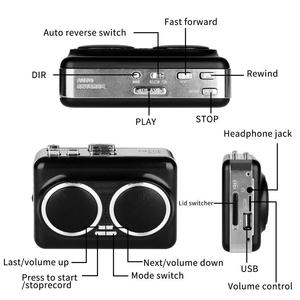 Fabrieksprijs <span class=keywords><strong>Cassette</strong></span> Naar Mp3 Converter Cassettespeler Draagbare Dubbele Luidsprekers - Product Image 6