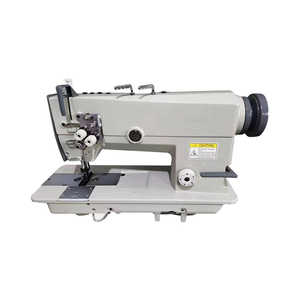 Máquina DE COSER plana de alimentación de aguja doble de alta velocidad para zapatos industriales - Product Image 1