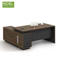 Table de bureau de luxe à usage spécifique et table de bureau en bois classique en forme de L pour le bureau du responsable, ensemble de bureau et de chaise