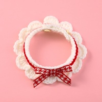 Écharpe pour chat et bavoir pour chien en rubans de polyester, luxueux, faits main, durables, doux et mignons, avec nœud uni, accessoires pour animaux de compagnie