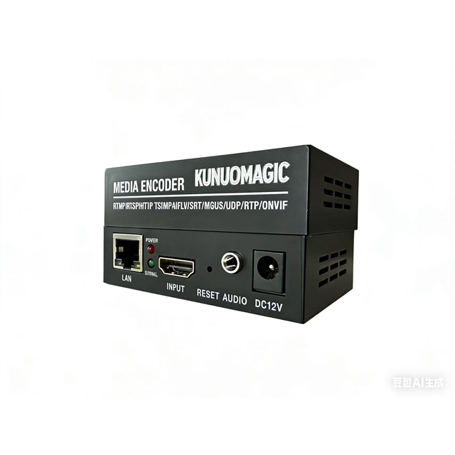 KUNUOMAGIC MINI RTSP Encoder H264/H265 4-Streaming 1080P 5-Year Warranty for Input Web Management Metal Construction for Live
