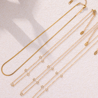 Cristal clair étoile Zircon breloques délicates étoile filante chaîne mince collier en acier inoxydable plaqué or collier Simple pour les filles