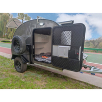 Allroad Australien Standard Mini Offroad Camping-Car Remorque Lumière Poids En Plein Air Voyage Remorque Innovante Teardrop Camping-Car