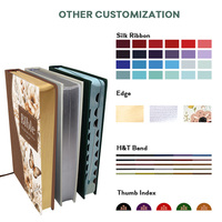 Bible grand format à couverture rigide en cuir PU, impression couleur personnalisée, logo sur mesure, vente en gros, fabrication en vrac