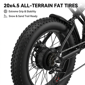 Vélo de montagne électrique tout-terrain en acier haute performance 48V 1000W 30Ah longue portée puissant pour adultes, adapté à la neige - Product Image 2