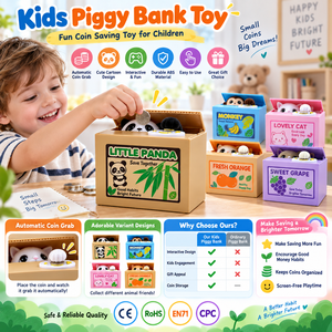 Wholesale Custom Cartoon Electric <b>Cat</b> Piggy Bank Stealing Money Coin <b>Toy</b> - Product Image 1