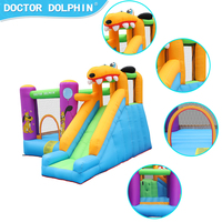 OEM/ODM Doctor Dolphin Modèle 72007 Château gonflable avec toboggan en tissu Oxford, design classique, 3 personnes, capacité 135 kg, installation facile