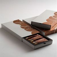 Boîte cadeau cosmétique personnalisée de style tiroir avec fenêtre, emballage de luxe gaufré pour crème contour des yeux artisanale, mariage, Noël