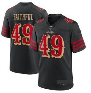 Новая коллекция San 49 Rivalries # Верный # 13 Пёрди # 23 Маккафри # Футболки для американского футбола Warner Stitched, 54 штуки, высочайшего качества - Product Image 3