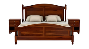 Lit Queen Size en Bois de Sheesham Gyano Premium Sans Rangement, Lit Double en Bois, Meuble Robuste et Durable, Cadre Élégant - Product Image 4