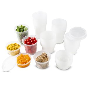 Food Storage Round <b>Containers</b> <b>with</b> <b>Lids</b> 8oz-32oz <b>Freezer</b> Deli BPA-Free Leakproof Clear Takeout <b>Container</b> Meal Prep Microwavable - Product Image 3